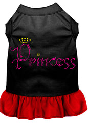 Princess Rhinestone Dress Black with Red XXXL 