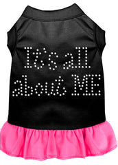 Rhinestone All About me Dress Black with Bright Pink XXXL 