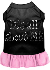 Rhinestone All About me Dress Black with Light Pink XXXL 