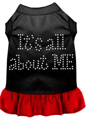 Rhinestone All About me Dress Black with Red XXXL 