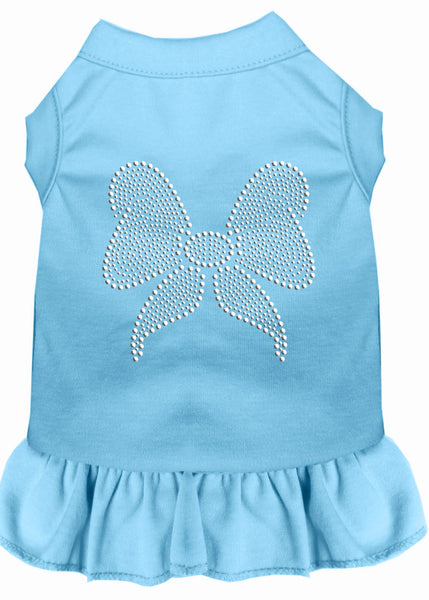 Rhinestone Bow Dress Baby Blue XXXL 