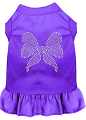 Rhinestone Bow Dress Purple XXXL 