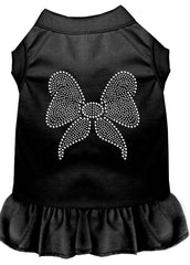 Rhinestone Bow Dress Black XXXL 