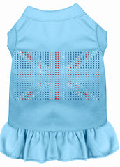 Rhinestone British Flag Dress Baby Blue XXXL 