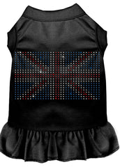 Rhinestone British Flag Dress Black XXXL 