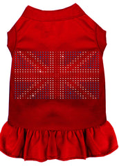 Rhinestone British Flag Dress Red XXXL 