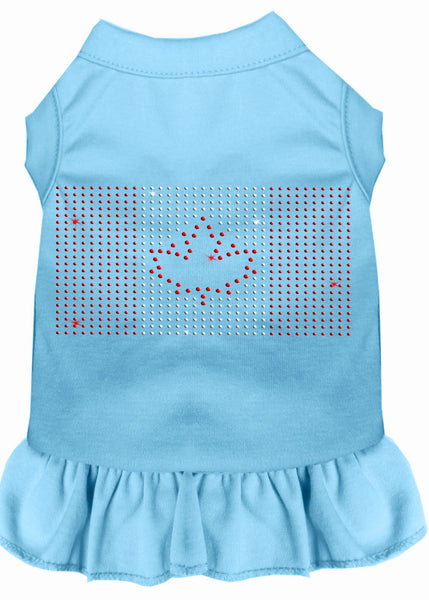 Rhinestone Canadian Flag Dress Baby Blue XXXL 