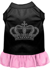 Rhinestone Crown Dress Black with Light Pink XXXL 