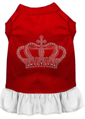 Rhinestone Crown Dress Red with White XXXL 