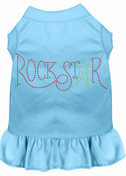 Rhinestone RockStar Dress Baby Blue XXXL 