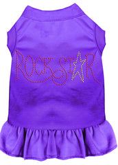 Rhinestone RockStar Dress Purple XXXL 