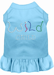 Rhinestone Wild Child Dress Baby Blue XXXL 