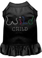 Rhinestone Wild Child Dress Black XXXL 