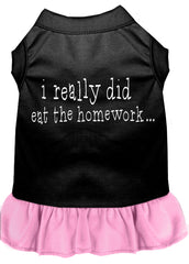 I really did eat the Homework Screen Print Dress Black with Light Pink XXXL (20)