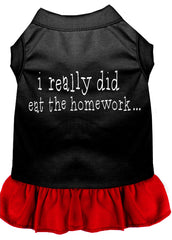 I really did eat the Homework Screen Print Dress Black with Red XXXL (20)