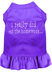 I really did eat the Homework Screen Print Dress Purple XXXL (20)