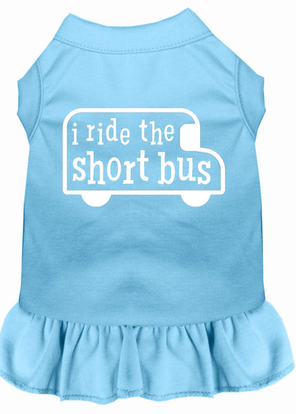 I ride the short bus Screen Print Dress Baby Blue XXXL (20)