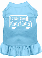 I ride the short bus Screen Print Dress Baby Blue XXXL (20)