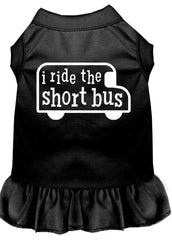 I ride the short bus Screen Print Dress Black XXXL (20)