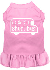 I ride the short bus Screen Print Dress Light Pink XXXL (20)