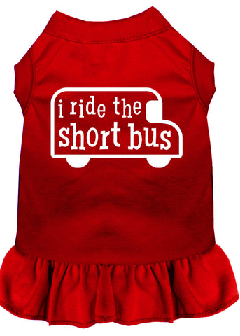 I ride the short bus Screen Print Dress Red XXXL (20)