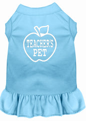 Teachers Pet Screen Print Dress Baby Blue XXXL (20)