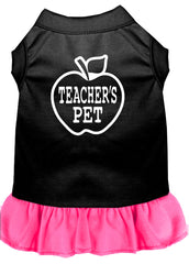 Teachers Pet Screen Print Dress Black with Bright Pink XXXL (20)