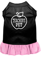 Teachers Pet Screen Print Dress Black with Light Pink XXXL (20)