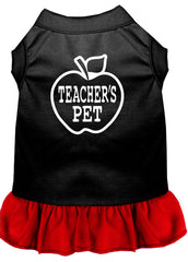 Teachers Pet Screen Print Dress Black with Red XXXL (20)