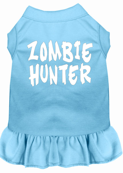 Zombie Hunter Screen Print Dress Baby Blue XXXL (20)