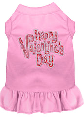 Happy Valentines Day Rhinestone Dress Light Pink XXXL 