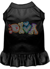 Technicolor Diva Rhinestone Pet Dress Black XXXL 