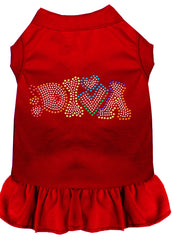 Technicolor Diva Rhinestone Pet Dress Red XXXL 