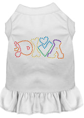 Technicolor Diva Rhinestone Pet Dress White XXXL 