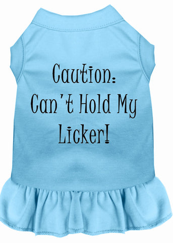 Can't Hold My Licker Screen Print Dress Baby Blue XXXL (20)