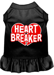 Heart Breaker Screen Print Dress Black XXXL (20)