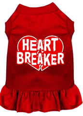 Heart Breaker Screen Print Dress Red XXXL (20)