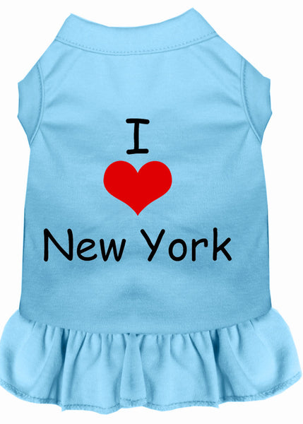 I Heart New York Screen Print Dress Baby Blue XXXL (20)