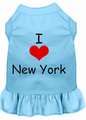 I Heart New York Screen Print Dress Baby Blue XXXL (20)