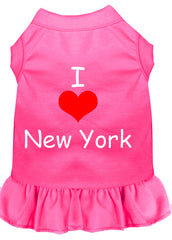 I Heart New York Screen Print Dress Bright Pink XXXL (20)