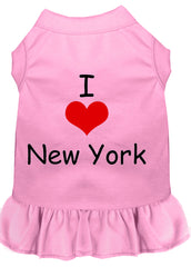 I Heart New York Screen Print Dress Light Pink XXXL (20)