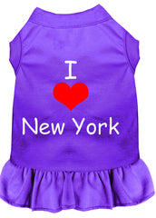 I Heart New York Screen Print Dress Purple XXXL (20)