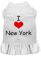 I Heart New York Screen Print Dress White XXXL (20)