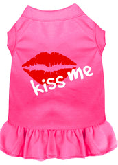 Kiss Me Screen Print Dress Bright Pink XXXL (20)