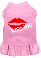 Kiss Me Screen Print Dress Light Pink XXXL (20)