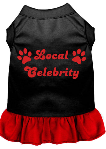 Local Celebrity Screen Print Dress Black with Red XXXL (20)
