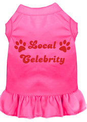 Local Celebrity Screen Print Dress Bright Pink XXXL (20)