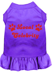 Local Celebrity Screen Print Dress Purple XXXL (20)