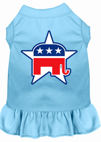 Republican Screen Print Dress Baby Blue XXXL (20)