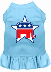 Republican Screen Print Dress Baby Blue XXXL (20)